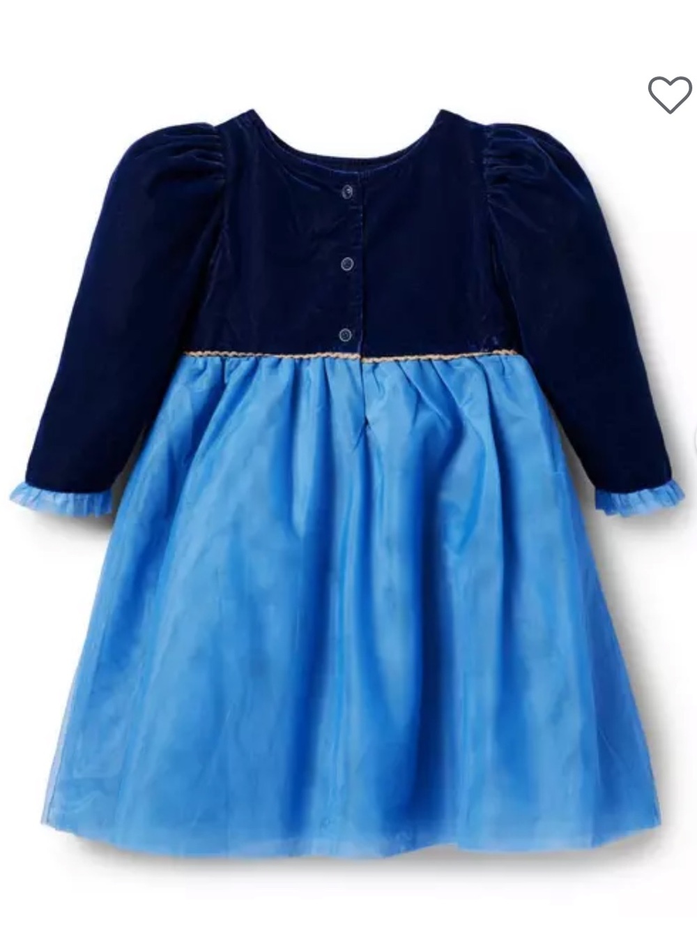 Disney Janie And Jack Girls Frozen Velvet Tulle Dress Anna Elsa Princess - Picture 12 of 13